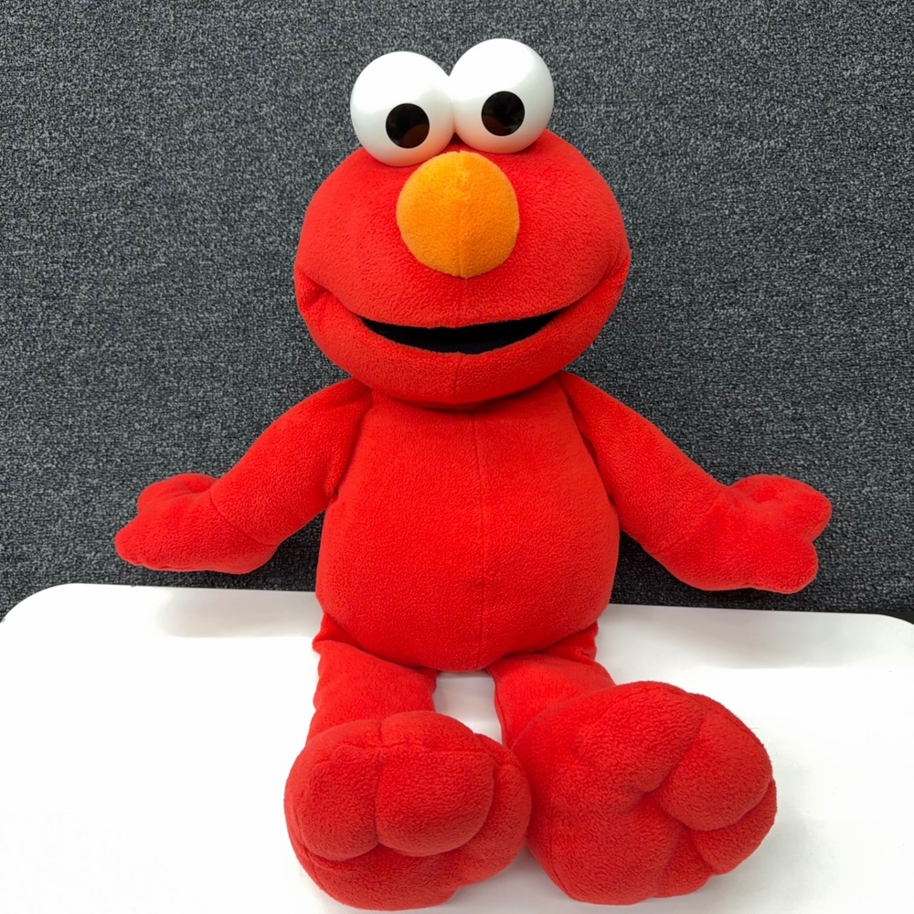 Sesame Street Elmo Big Book Jumbo Plush 28-30in Fisher Price 2002 Mattel Toy Vtg